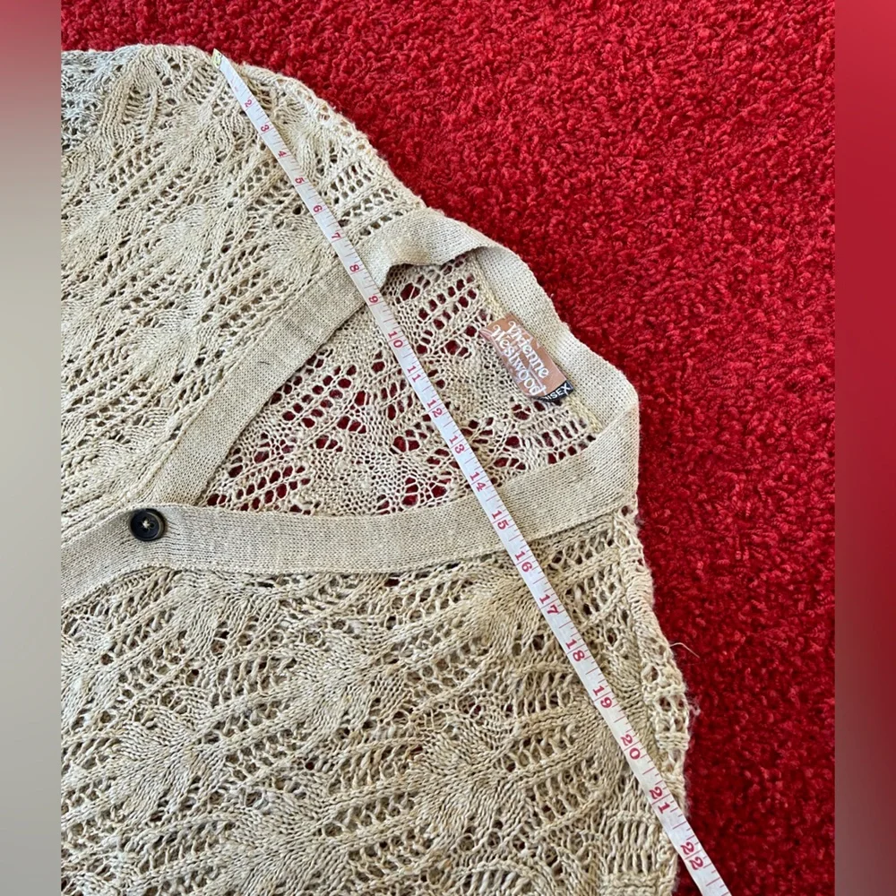 NEW Vivienne Westwood SS16 KNIT CARDIGAN BEIGE S/M 100% SILK - Picture 10 of 14